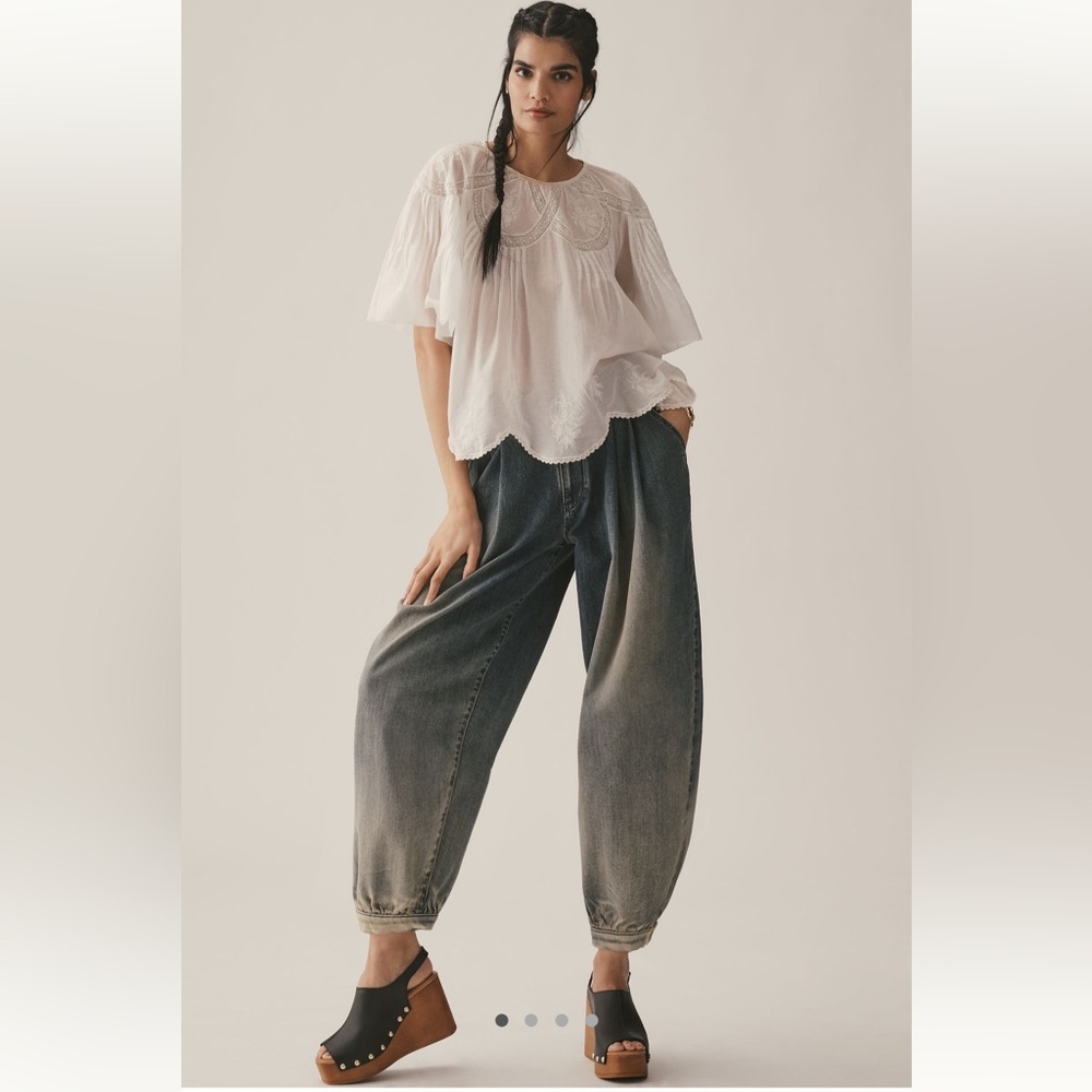 Anthropologie Blue Boyfriend Jeans Relaxed Fit
